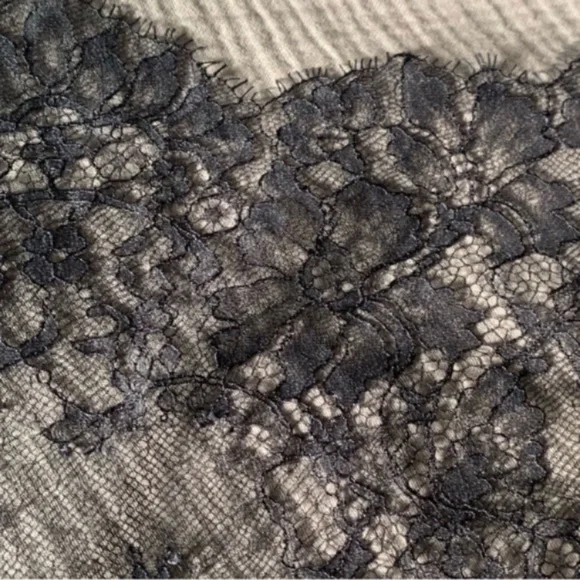 Madewell Silk Lace-Inset Little Black Dress - Picture 9 of 10